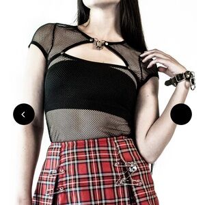 Lip service fishnet lock top